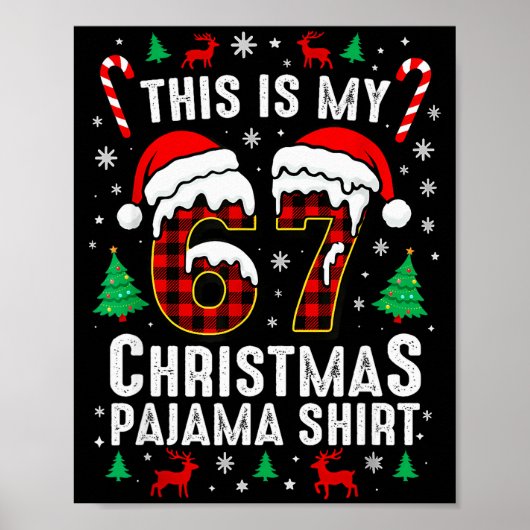 Six Seven Meme Gen Alpha Slang Brainrot Quote  ポスター (正面)