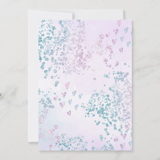 Six Seven Meme Glitter Kids 7th Birthday 招待状 (裏面)