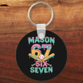 Six Seven Meme Mason Ice Cream Drip Funny Bysebyll キーホルダー (正面)