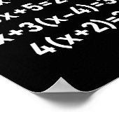 Six Seven Meme Math Algebra Pun Solve For X 67 Bra ポスター (角)