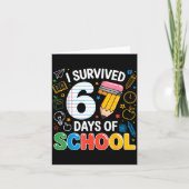 Six Seven Meme Survived 67 Days Of School Student  カード (正面)