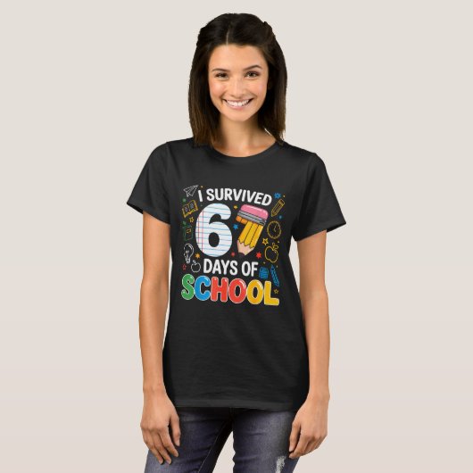 Six Seven Meme Survived 67 Days Of School Student  Tシャツ (正面フル)