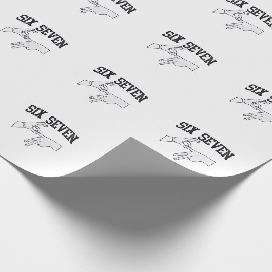 Six Seven Meme Viral 67 Mason Sign Language    ラッピングペーパー (角)