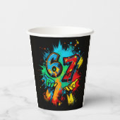 Six Seven Party Paper Cups 6-7 Meme Party Decor 紙コップ (裏面)