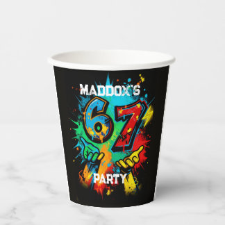 Six Seven Party Paper Cups 6-7 Meme Party Decor 紙コップ
