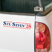 Six Seven President 67 Vote Six-Seven 2028 Funny バンパーステッカー (トラック上)