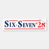Six Seven President 67 Vote Six-Seven 2028 Funny バンパーステッカー (正面)