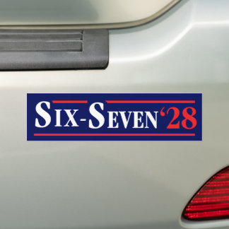 Six Seven President 67 Vote Six-Seven 2028 Funny バンパーステッカー