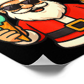 Six Seven Santa Santa Sungles Ice Cream Christmas  ポスター (角)