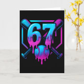 Six Seven Sell Ice Cream Drip Cool 67 Gen Alpha Sl カード (黄色い花)