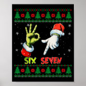 Six Seven Skeleton Meme Christmas Ugly Sweater 67  ポスター (正面)