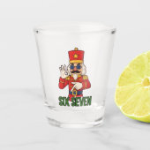 Six Seven Snowman Christmas Nutcracker 6 7 Xmas ショットグラス (正面)