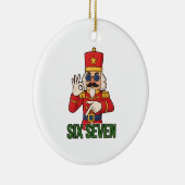 Six Seven Snowman Christmas Nutcracker 6 7 Xmas  セラミックオーナメント (右)