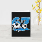 Six Seven Soccer Ice Cream Drip Funny Design カード (黄色い花)