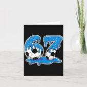 Six Seven Soccer Ice Cream Drip Funny Design カード (正面)