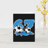Six Seven Soccer Ice Cream Drip Funny Design  カード (黄色い花)