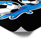 Six Seven Soccer Ice Cream Drip Funny Design  ポスター (角)