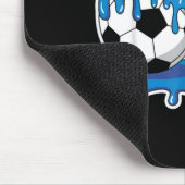 Six Seven Soccer Ice Cream Drip Funny Design マウスパッド (コーナー)