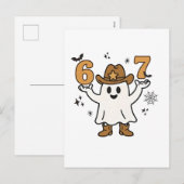 Six Seven Spooky Halloween Sport 67 Mason Meme シーズンポストカード (正面/裏面)