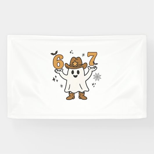Six Seven Spooky Halloween Sport 67 Mason Meme 横断幕 (横)