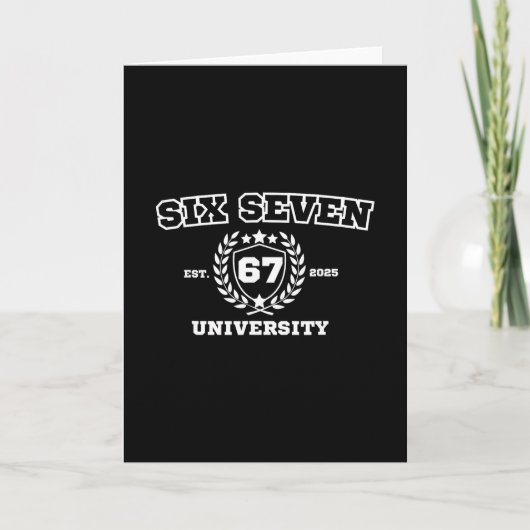 Six Seven University Six Seven Bruh 67 ミーム カード (正面)