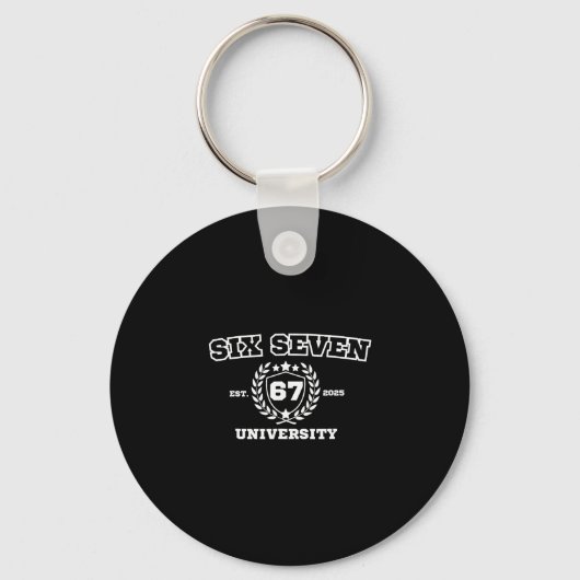 Six Seven University Six Seven Bruh 67 Meme  キーホルダー (正面)