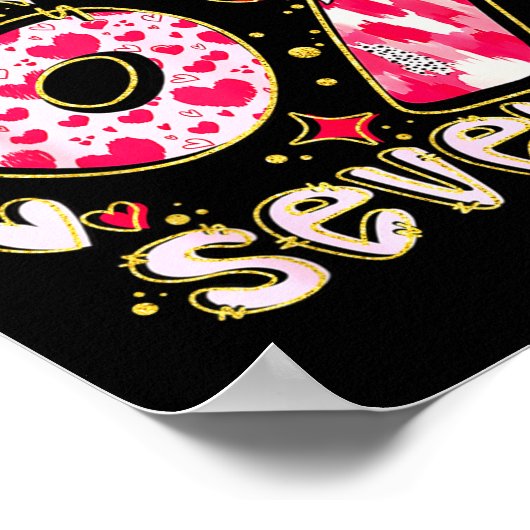 Six Seven Valentine Coquette Bow Funny 67 Meme Hea ポスター (角)