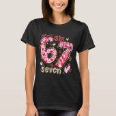 Six Seven Valentine Coquette Bow Funny 67 Meme Hea Tシャツ (正面)