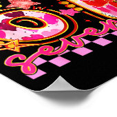 Six Seven Valentine Day Funny Nk 67 Cute Bow Girls ポスター (角)