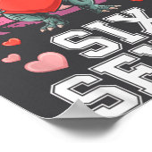 Six Seven Valentine’s Day Dinosaur T-rex For Kids  ポスター (角)