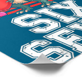 Six Seven Valentine’s Day Dinosaur T-rex For Kids  ポスター (角)