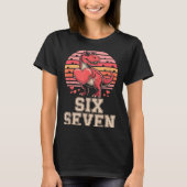Six Seven Valentine’s Day Dinosaur T-rex For Kids  Tシャツ (正面)