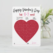 Six Seven Valentine Word Search Heart Exchange 招待状 (スタンド正面)