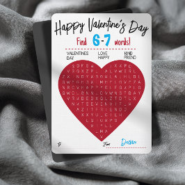 Six Seven Valentine Word Search Heart Exchange 招待状