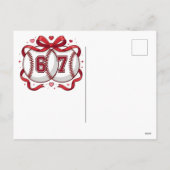 Six Seven Viral Meme Baseball Valentine Edition Tr シーズンポストカード (裏面)