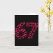 Six Seven Viral Sketch Heart 67 Cute Valentine Sch カード (黄色い花)