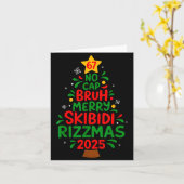 Six Seven Xmas Tree 67 No Cap Bruh Meme 6 7 Christ カード (黄色い花)