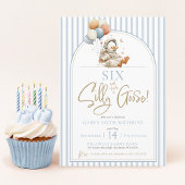 SIX Silly Goose Space Astronaut Boy 4th Birthday 招待状