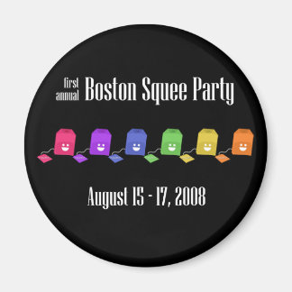 Six Teaバッグマグネット（暗い背景） マグネット