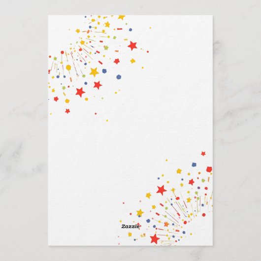 Six Today 6 7 Every Day Meme Star 6th Birthday  招待状 (裏面)