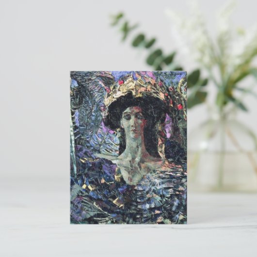 Six-winged Seraphim (Azrael) by Mikhail Vrubel ポストカード (スタンド正面)