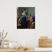 Six women gathering - by Johannes Vermeer Poster ポスター (キッチン)