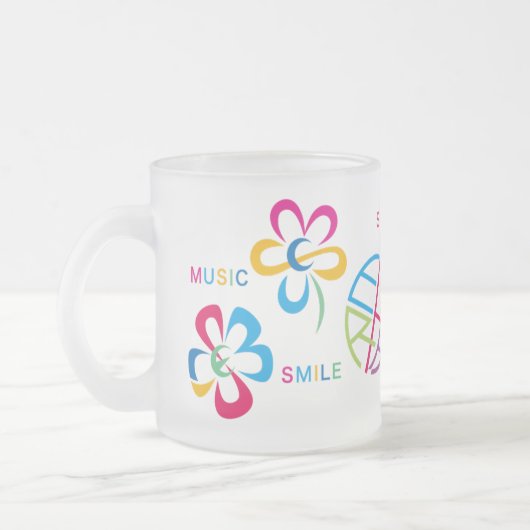 SIX WORDS フロストグラスマグカップ (左)