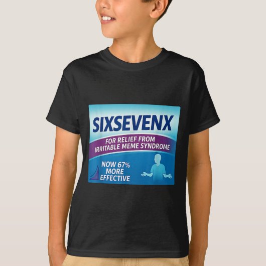 Sixsevenx ミームの数字パロディ教師のストレス解消 tシャツ (正面)