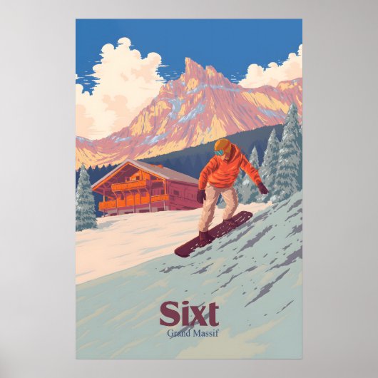 Sixt スノーボードトラベルポスター ポスター (正面)
