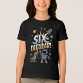 SIXtacular - 6誕生日Tシャツ子供へ トライブレンドＴシャツ (正面)