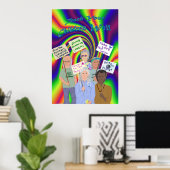 Sixties Protest Poster ポスター (ホームオフィス)