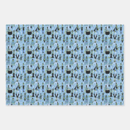 Sixties Witches - Retro Fashion Halloween ラッピングペーパーシート