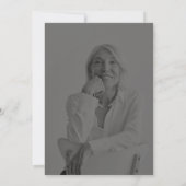 Sixtieth Birthday Party Black And Gold Photo  招待状 (裏面)