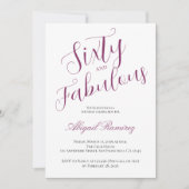 Sixtieth Birthday Party Invitation White Photo  招待状 (正面)